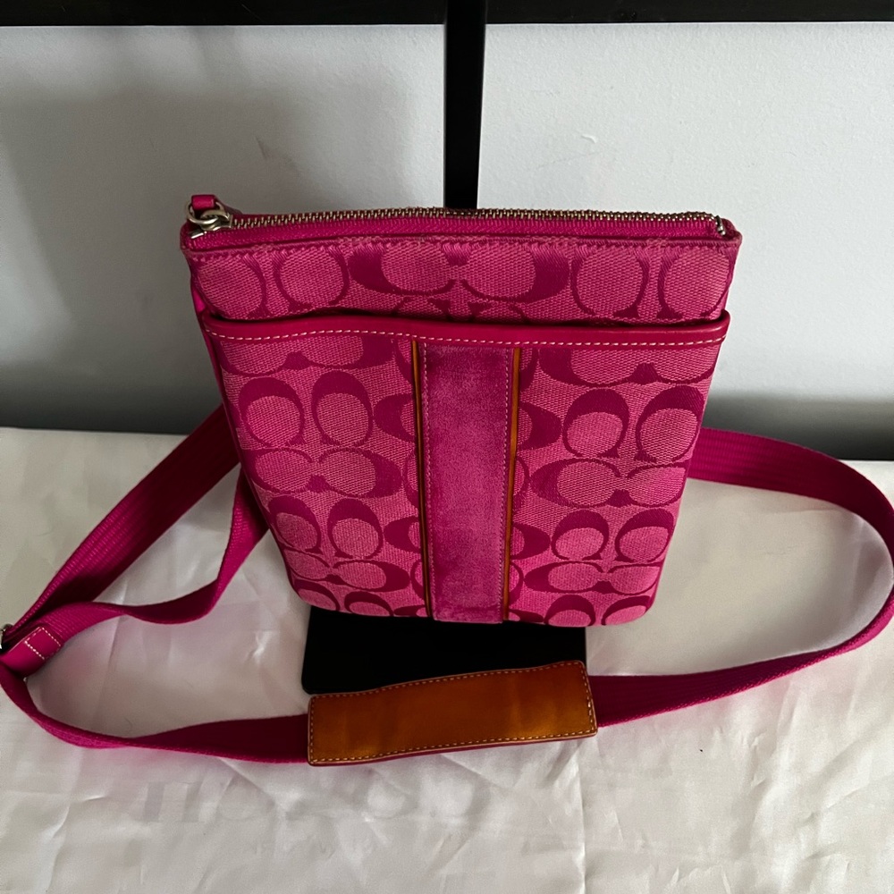 Coach Pink Signature Crossbody Bag - Picture 3 of 8